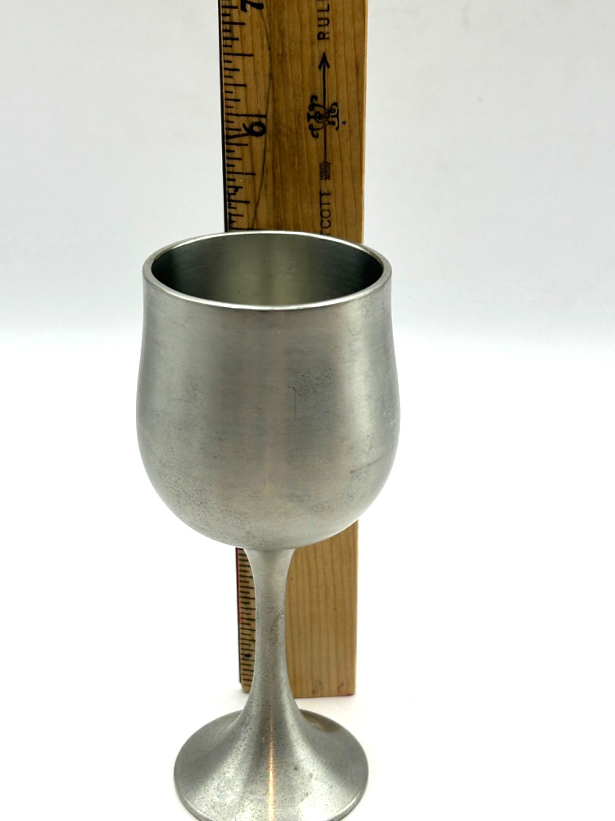 Vintage Selangor Pewter Goblet Cups Set of 2 Malaysia Small Wine Cups