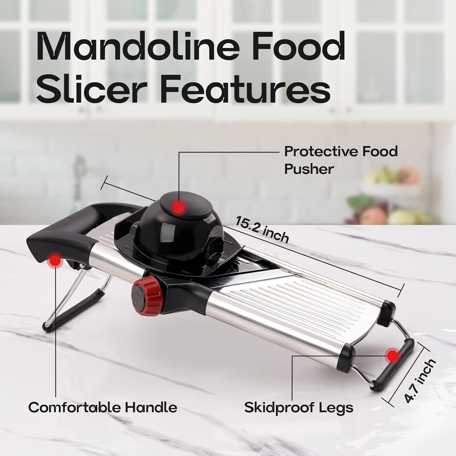 X Home Adjustable Mandoline Slicer Stainless Steel Vegetable Chopper Food Cutter