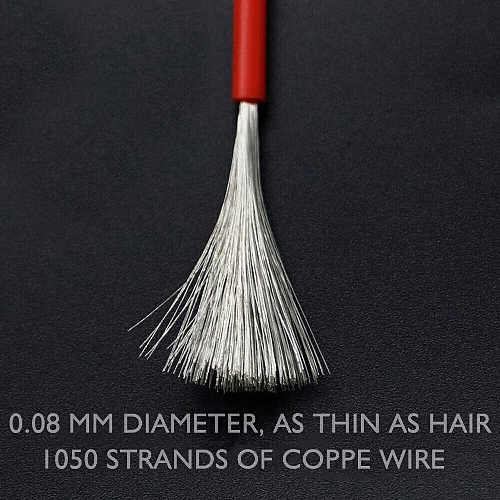 10 AWG Black Red Solar Panel Extension Cable Silicone Flexible Wire Connectors