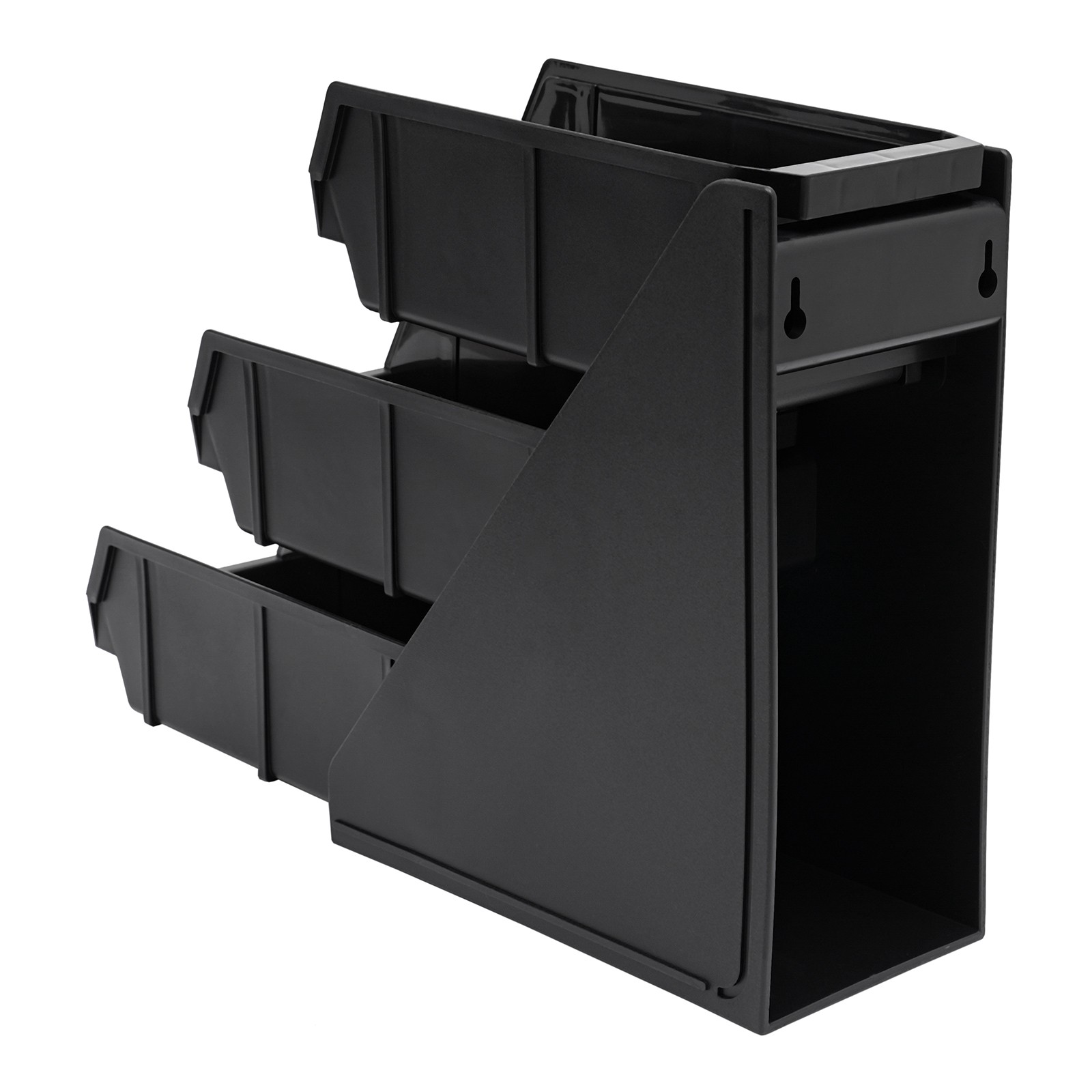 Serve Condiment Bin Plastic Containers Storage Bins Condiment Organizer Black