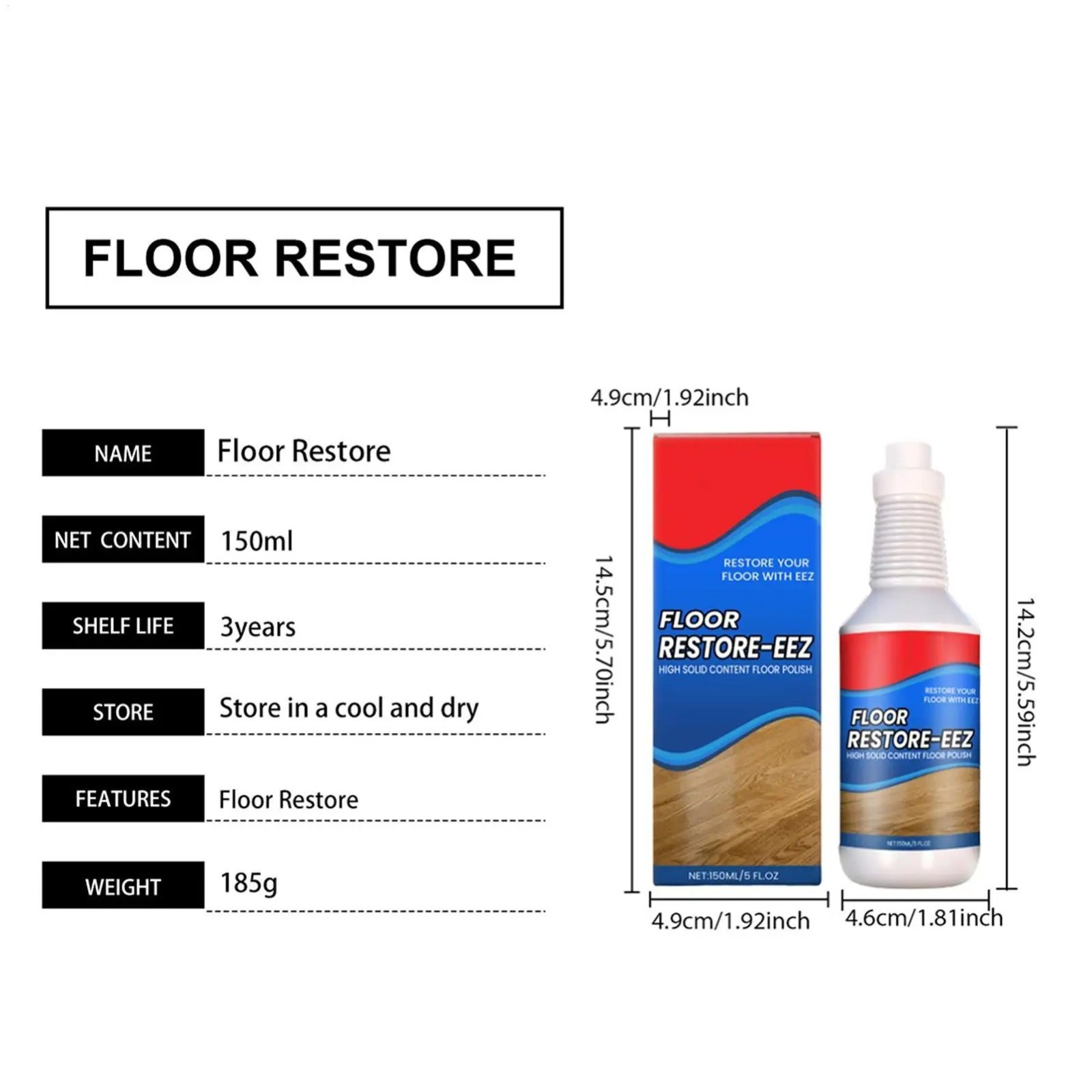 Clean-Eez Ultimate Floor Restorer & Polish – Revitalize And Shine Wood 150ml
