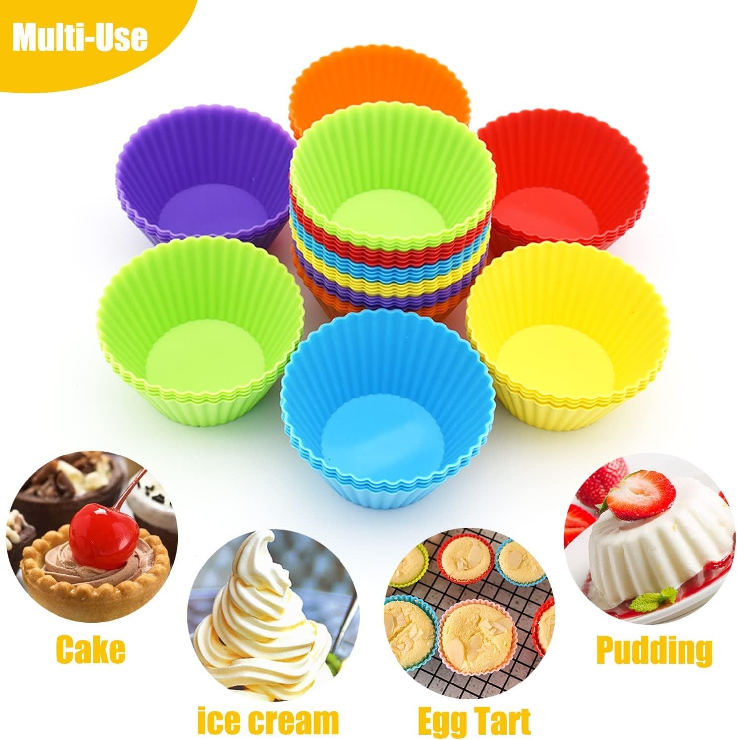 Reusable Silicone Muffin Cups – Easy Clean Non-Stick Bakeware Set
