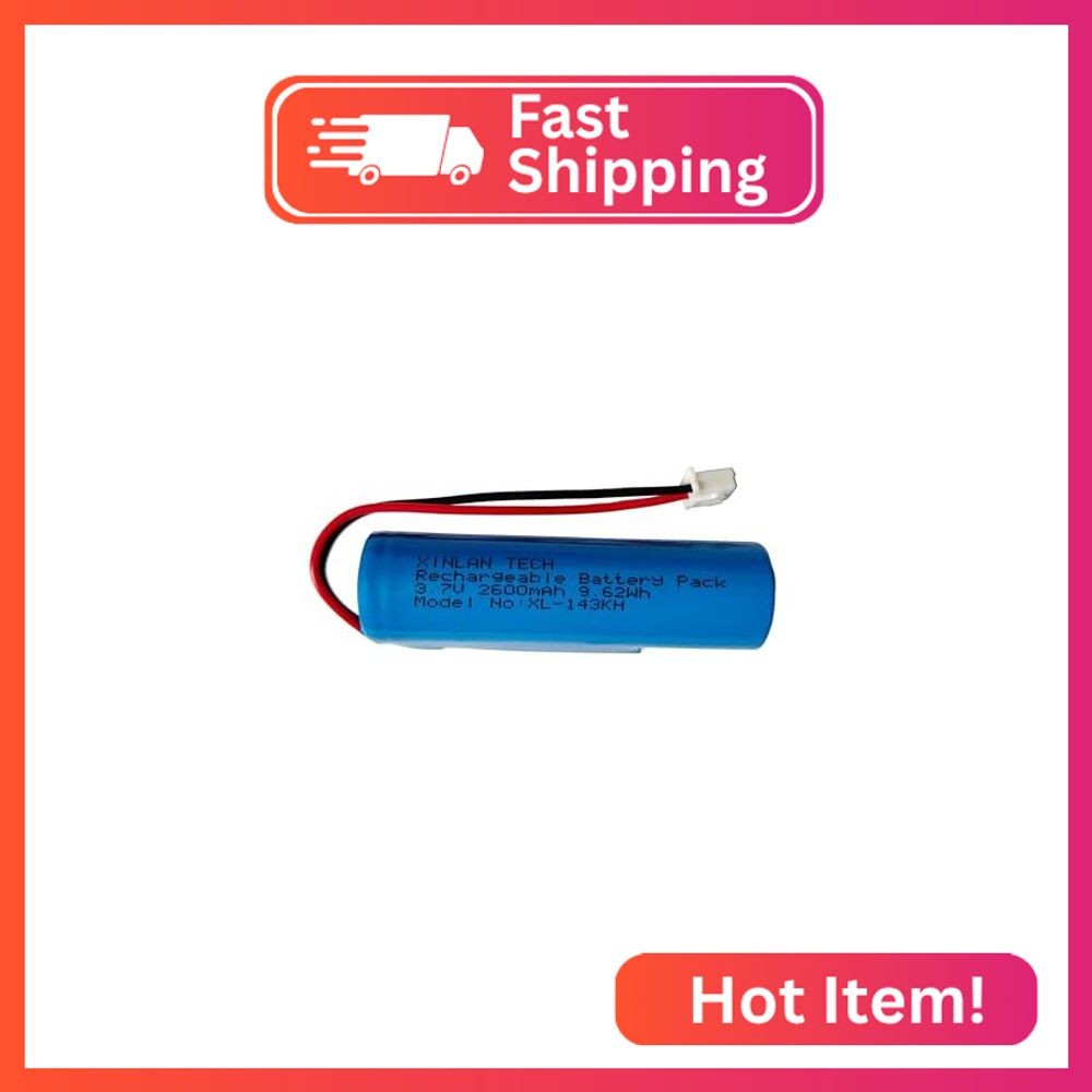 XINLANTECH 3.7V 2600mAh 18650 Rechargeable Li-ion Battery with Jst XH2.54/2P Con