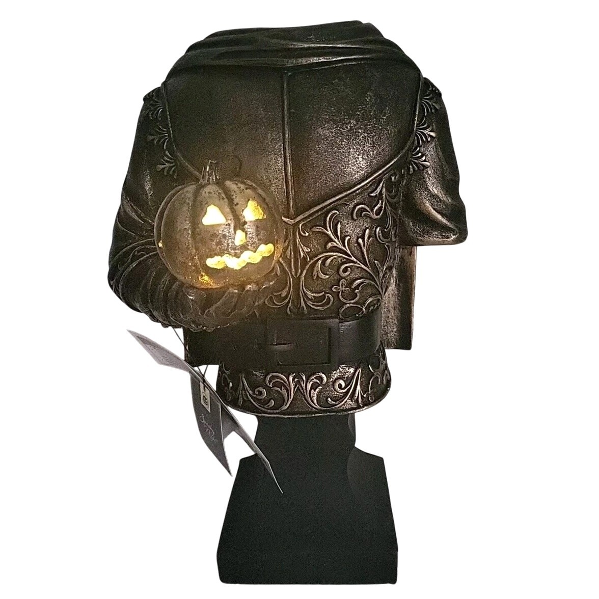Halloween 14in LED Bronze Headless Knight Bust Light Up Spooky Night Decor New