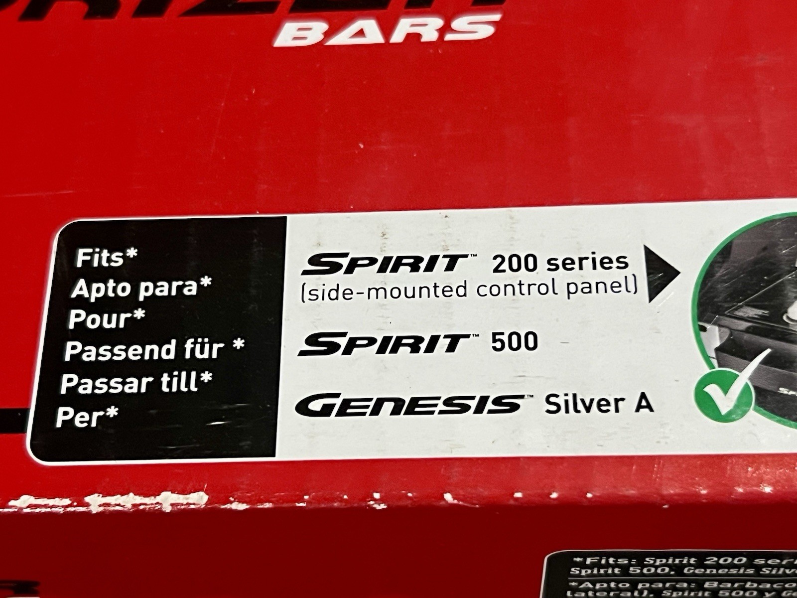 Weber Flavorizer Bars Replacement Set of 5 for Spirit 200/500, Genesis Silver A