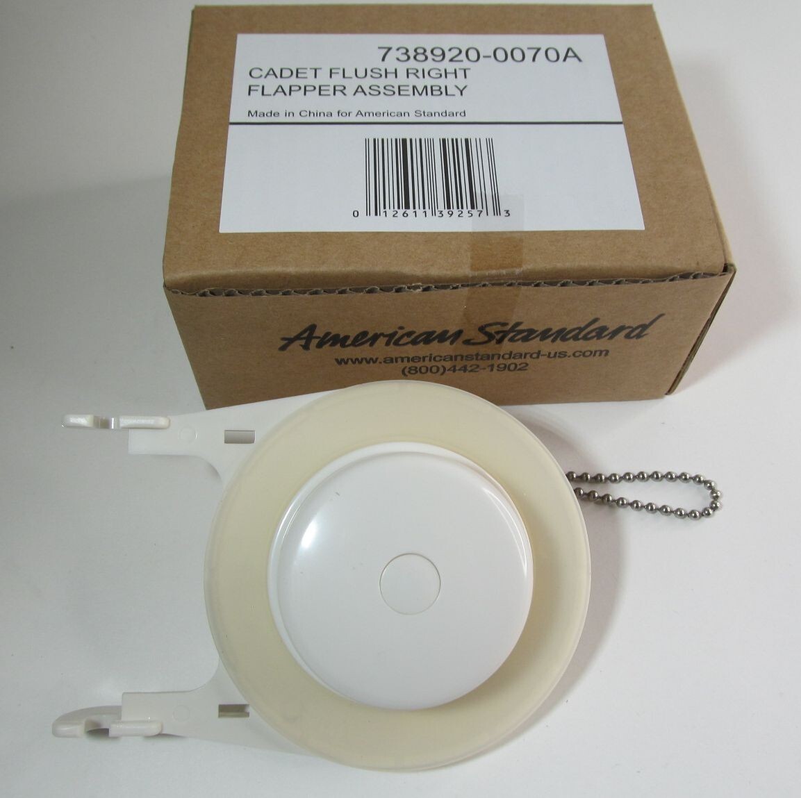 GENUINE OEM AMERICAN STANDARD 738920-0070A CADET 3 FLUSH RIGHT FLAPPER ASSEMBLY