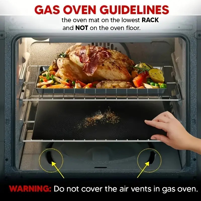2-Pack Non-Stick BBQ Grill Mats Reusable Heat Resistant Easy to Clean