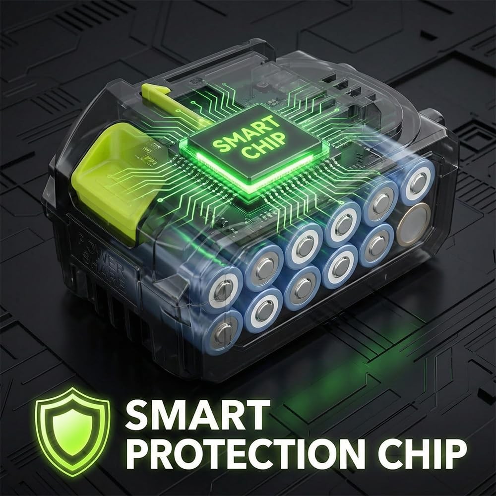 21V Lithium-ion Battery Replacement & Backup Battery with LED Power Indicator