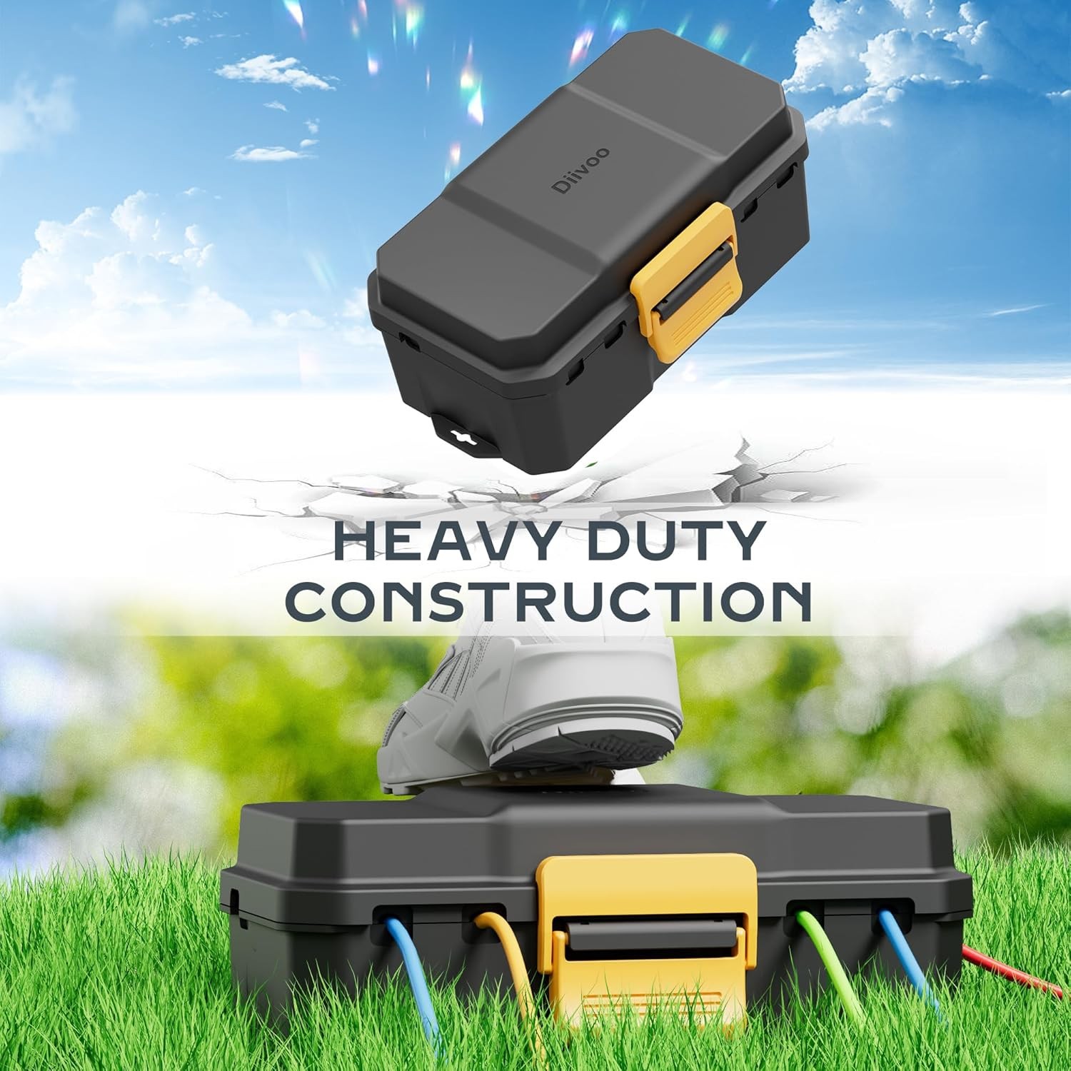 Waterproof Electrical Box Outdoor Extension Cord Cover Large Outdoor Cord Box