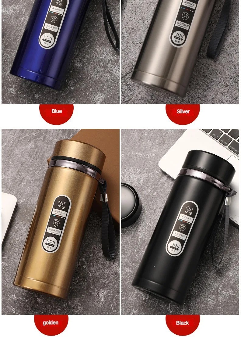 LED Temperature Display Thermos Bottle Stainless Steel Vacuum Flask Portable