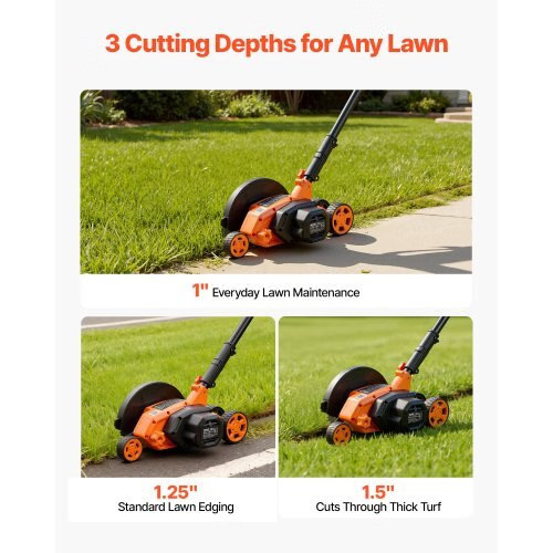 Lawn Edger, 8-inch Blade Length, 12 Amp Electric Edger Lawn Tool, 4000 RPM, with