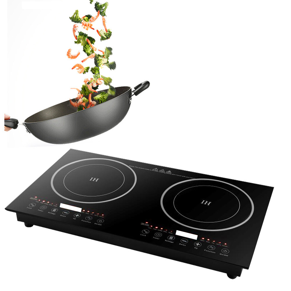 2400W Portable Induction Cooktop Countertop Dual Cooker Burner Stove Hot Plate