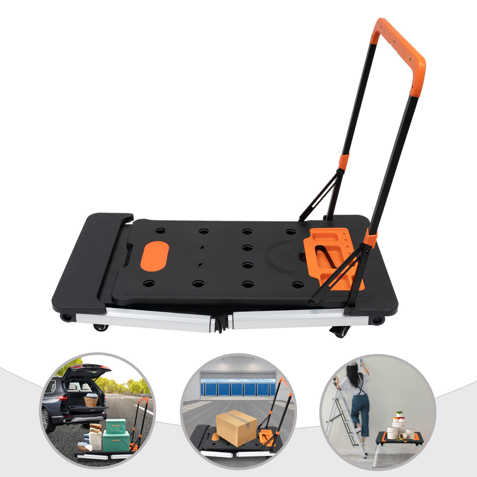 7-in-1 Portable Workbench Folding Sawhorse Work Table 550LBS Capacity 1090x550mm
