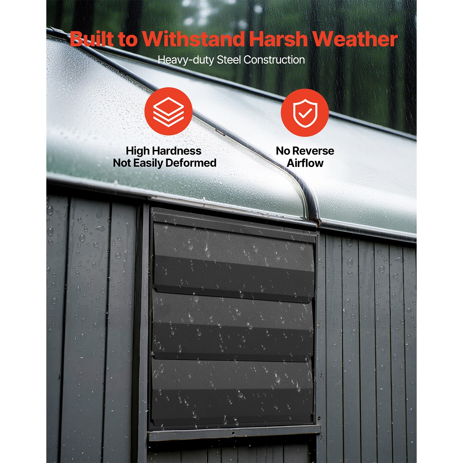 Uimoso 10 in Wall-Mount Shutter Exhaust Fan with Smart Controller