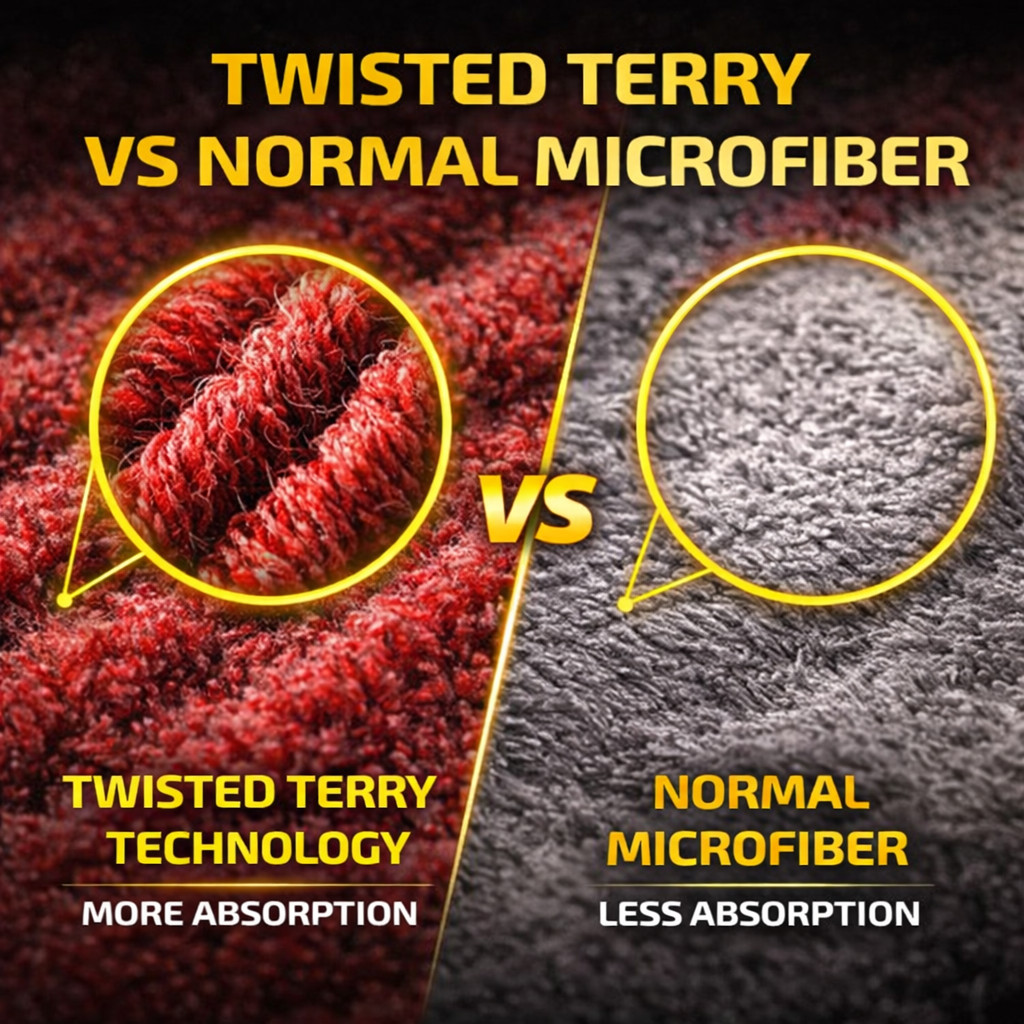 Drying Towel 18×24 Microfiber Ultra-Absorbent,Streak-free Twisted Terry 2 Pack