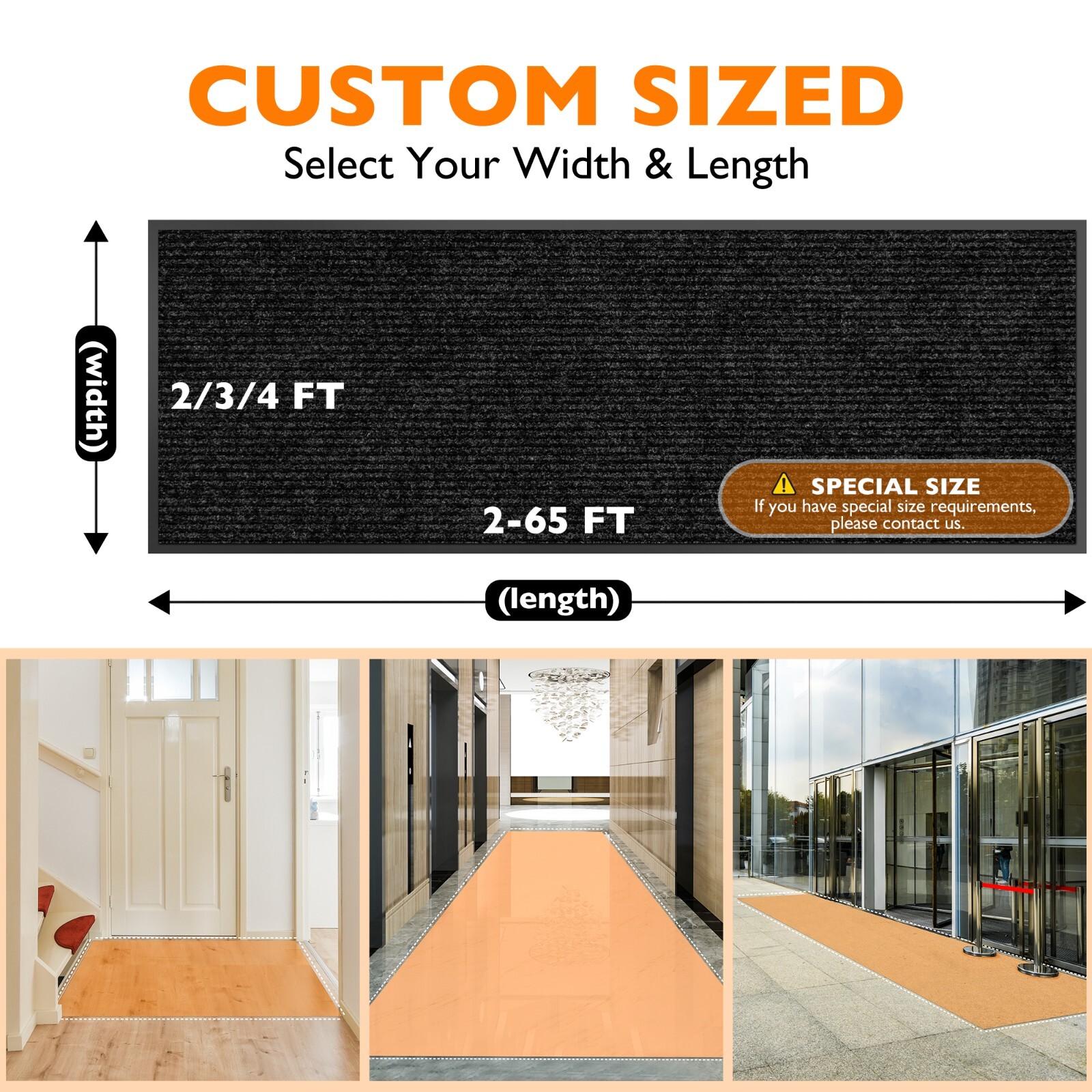 Entrance Mat Front Door Doormat for Indoor Outdoor Heavy Duty Commercial Mats