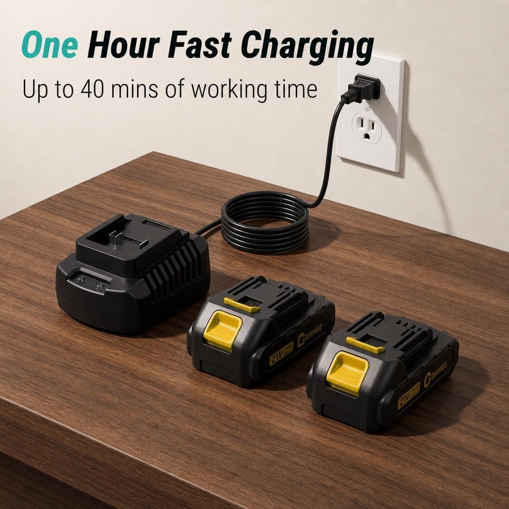 550CFM Cordless Leaf Blower 21V 150MPH Battery Powered Handheld Blower + Charger