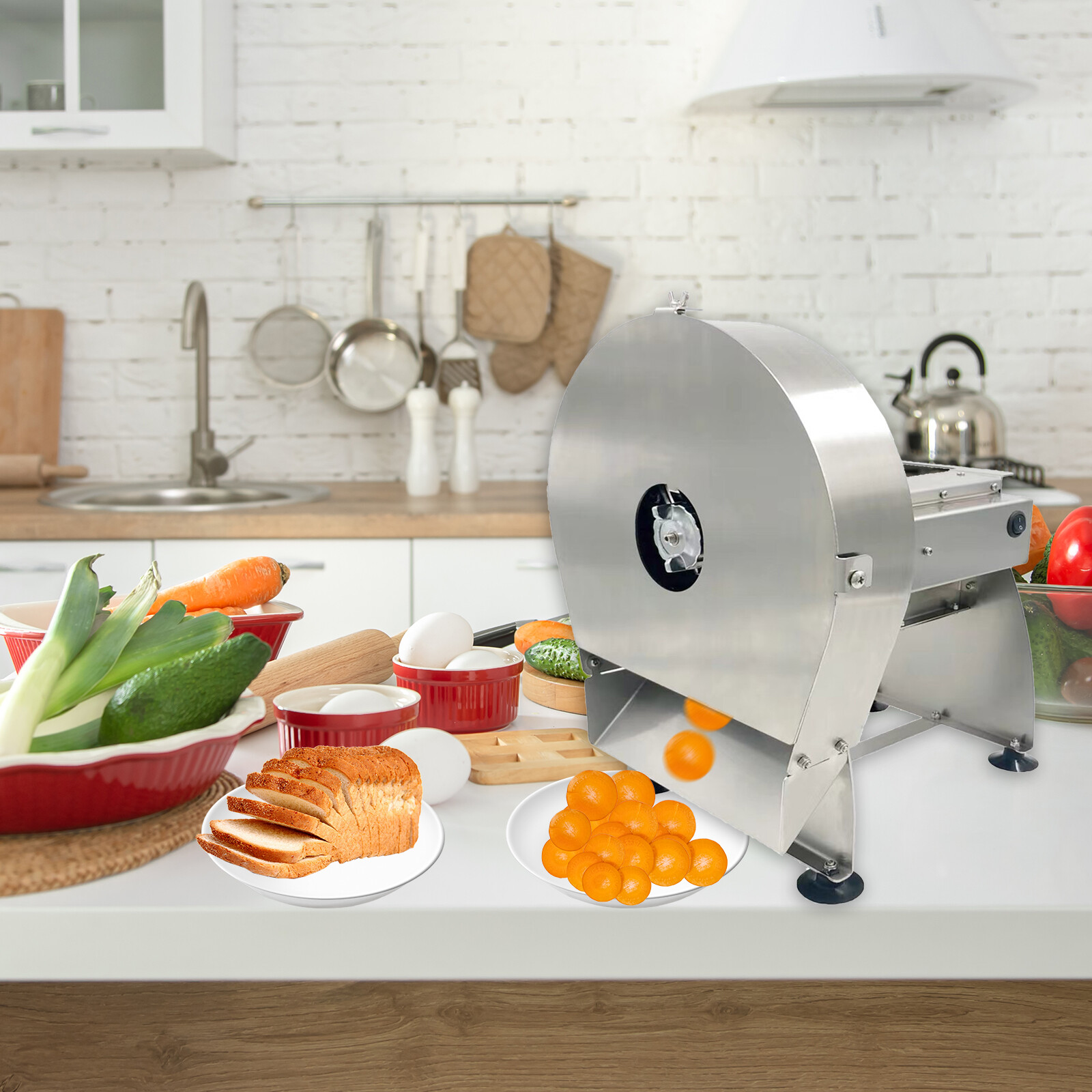 Electric Potato Slicer Commercial Onion Slicing Machine Vegetable Fruit 110-220v