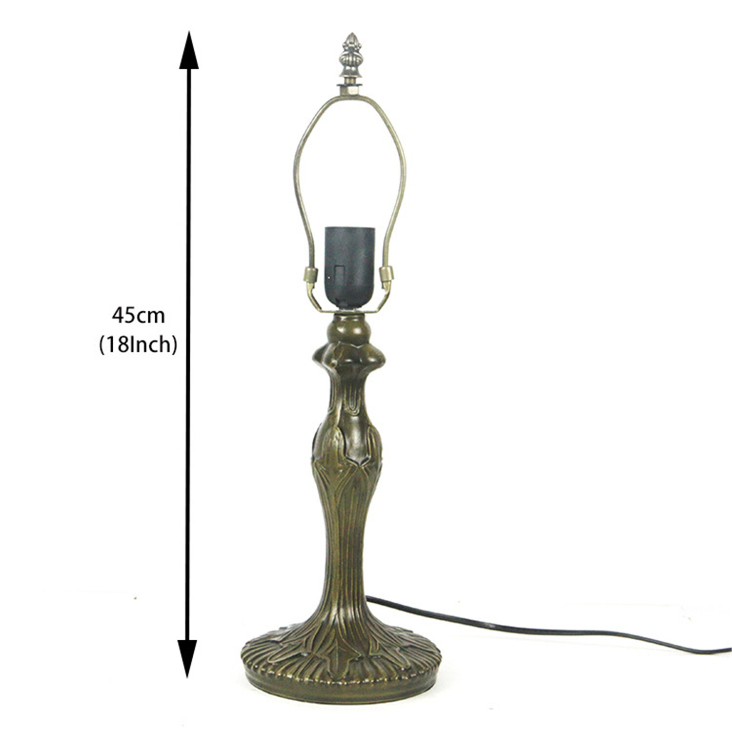 Blue Tulip Style Tiffany Table Lamp Stained Glass Desk Light for Home Decor 18″
