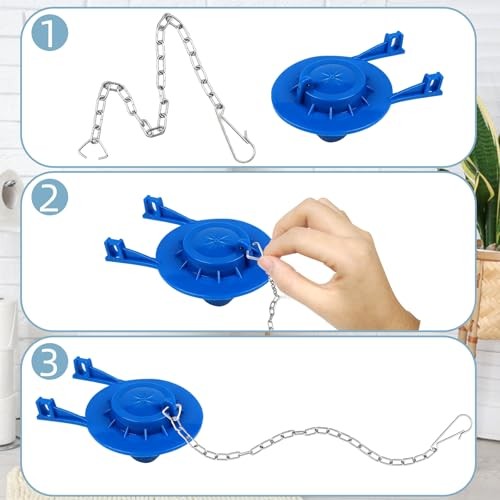6 Pcs Toilet Handle Chain Stainless Steel,9.8 In Toilet Flapper