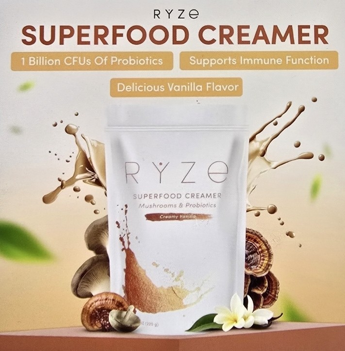 3 Pack RYZE SUPERFOODS UItimate Energy Bundle Medium Mushroom, Matcha, Creamer