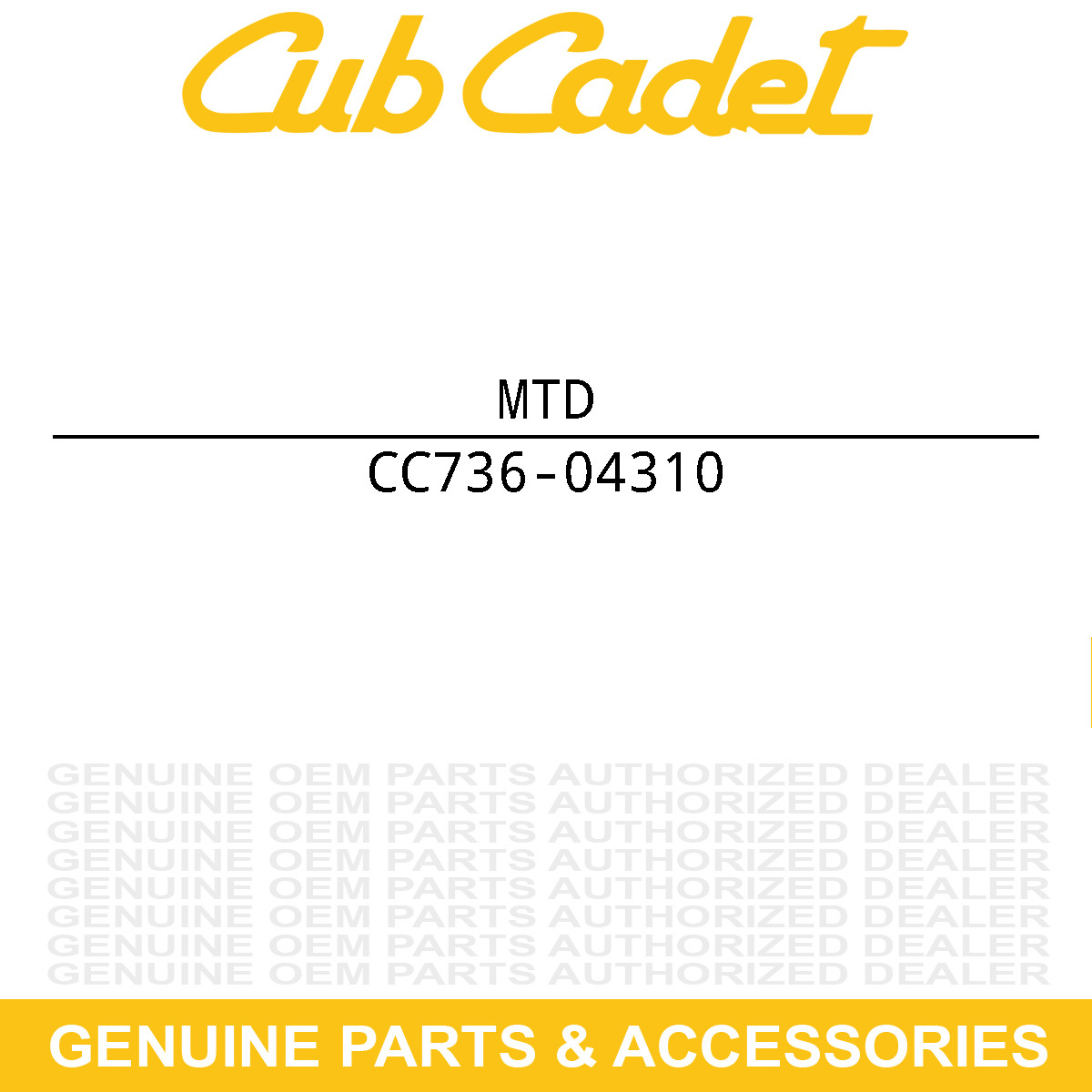 MTD 736-04310 Flat Washer 1/234 X 1.015 X .062 Troy-Bilt Thoroughbred Pony Horse