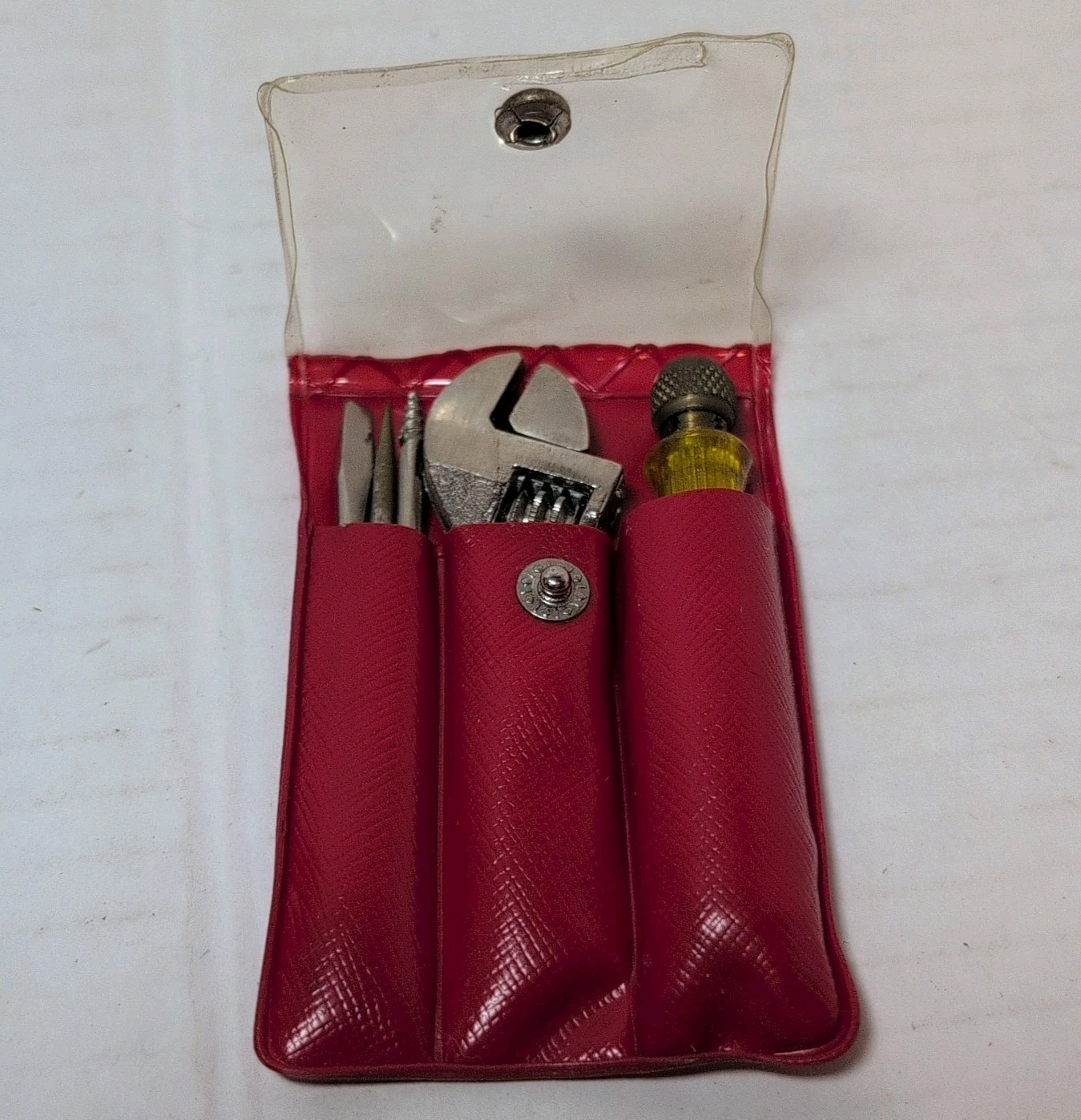 Vintage 5pc Mini Tool Set 3″ Adjustable Wrench & Screwdriver Made In W. Germany