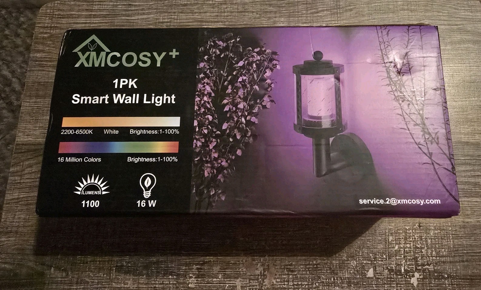 XMCOSY Smart Wall Light 1100LM, Works W/Amazon Alexa NEW OPEN BOX
