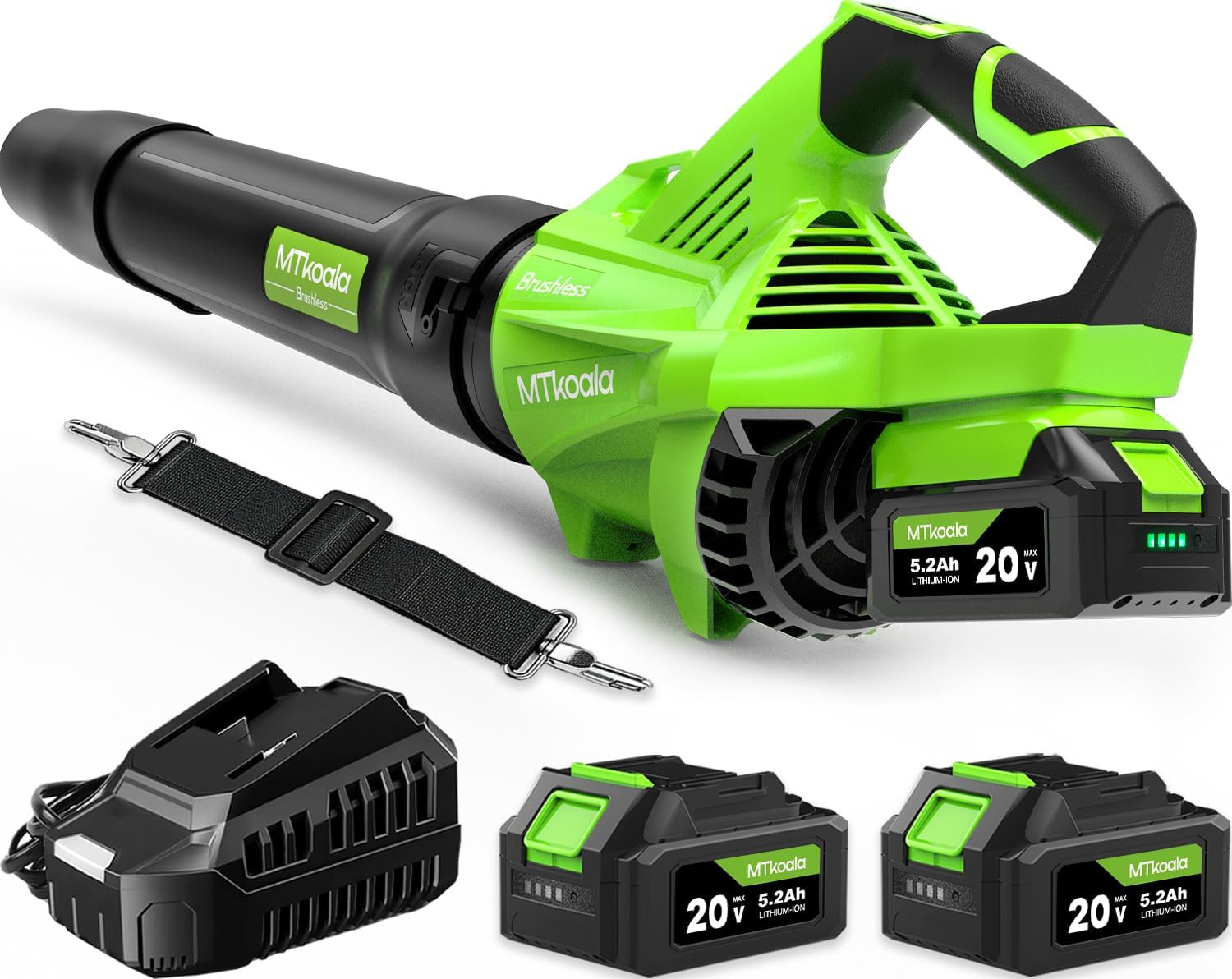 Cordless Leaf Blower 1200W Brushless Motor 700CFM 200MPH 3 Speed Modes