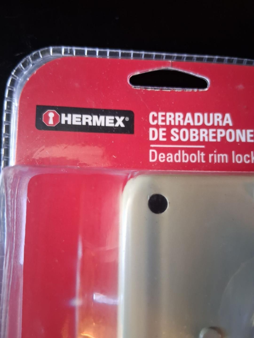 Hermex CS-70DB Classic rim lock, traditional key, blister pack (right)