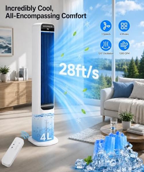 41 Inch Portable Air Conditioners, 3-in-1 Swamp Cooler Air Conditioner 41″