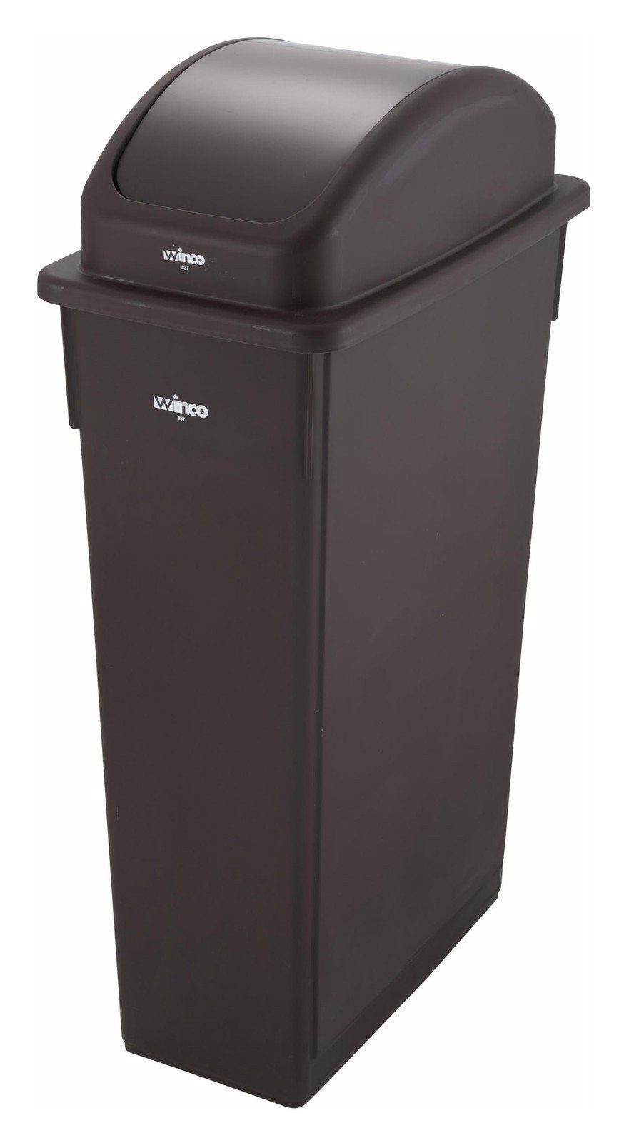 Winco PTC-23K Slender Trash Can, 23-Gallon, Black