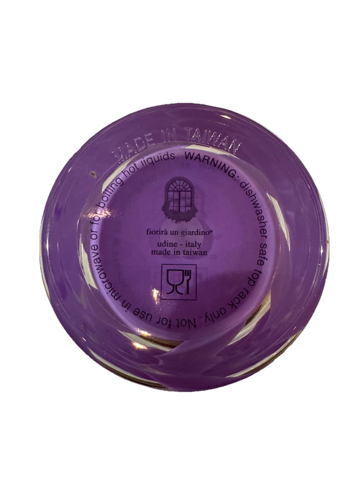 5 Brand New never Been Used Firorira Un Giardino Methacrylate Glasses In Purple