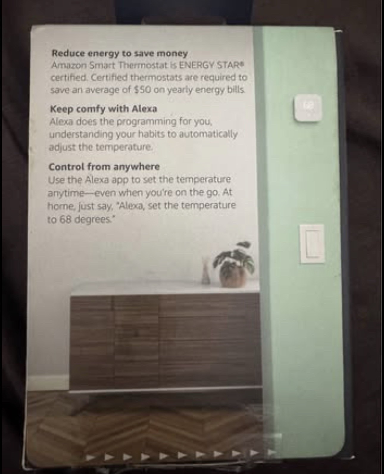 Amazon Smart Thermostat Wi‑Fi App Control White Programmable 24V Works w/ Alexa