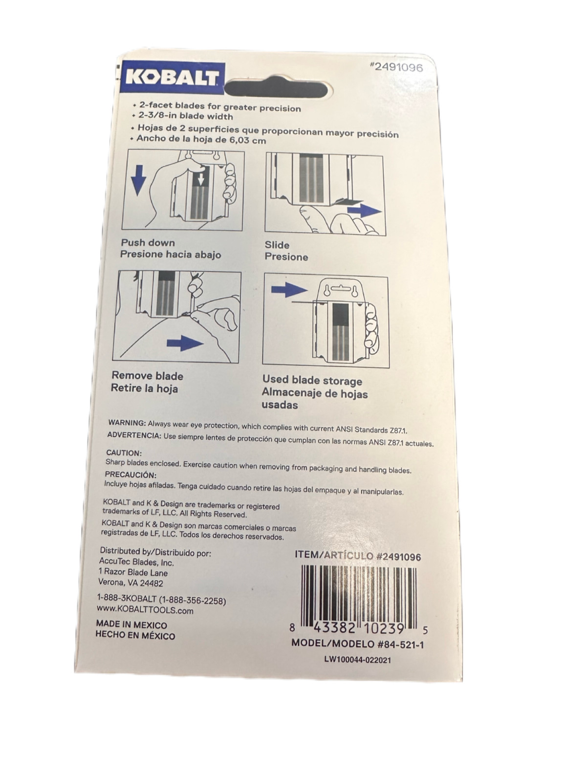 2-KOBALT 100 COUNT UTILITY BLADES BRAND NEW 2491096