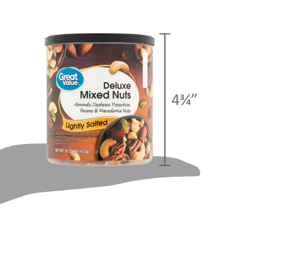 Great Value Lightly Salted, Deluxe Mixed Nuts, 15.25 oz 2 PACK
