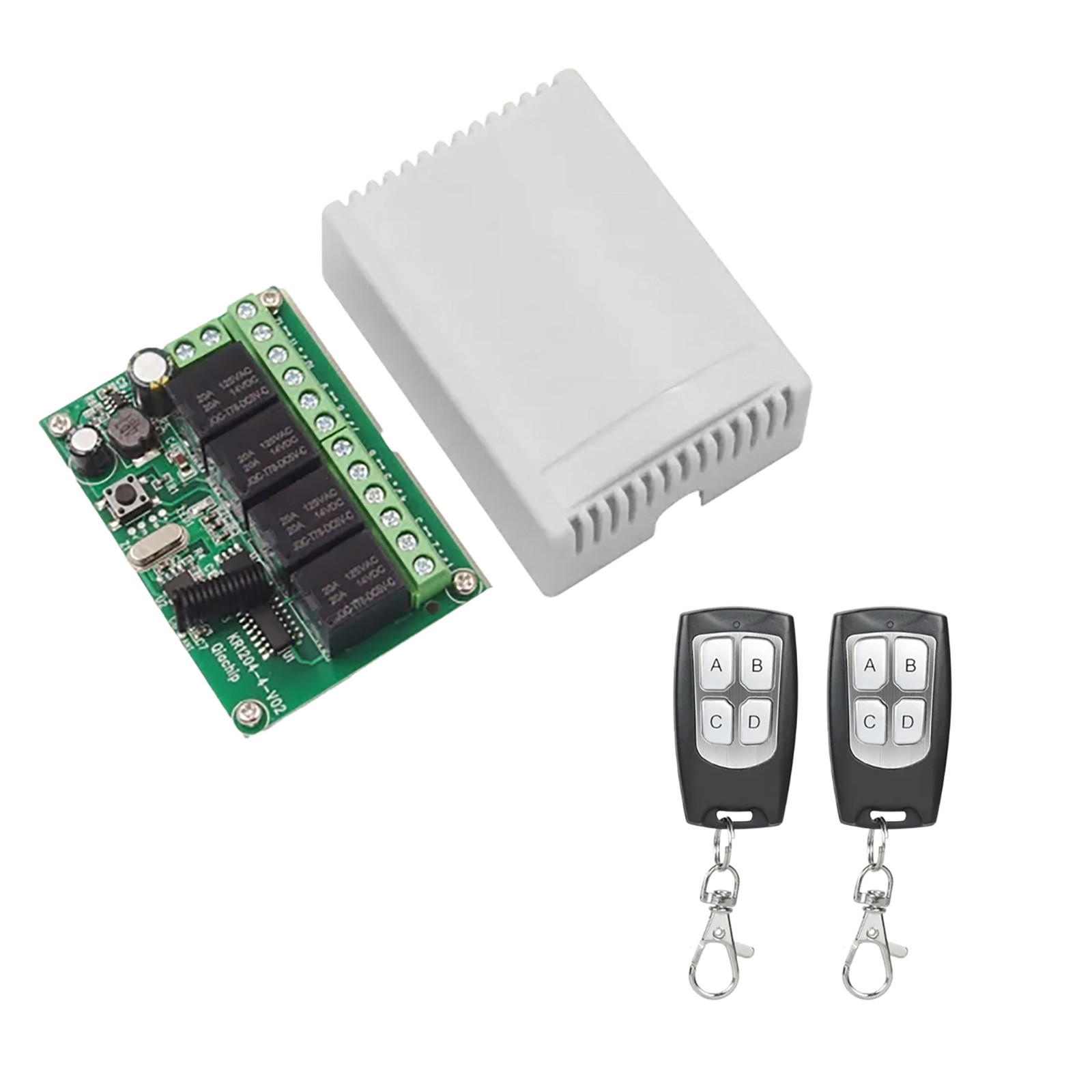 Long Range 4CH Channel Wireless Relay RF Remote Control Module Switch 433MHz