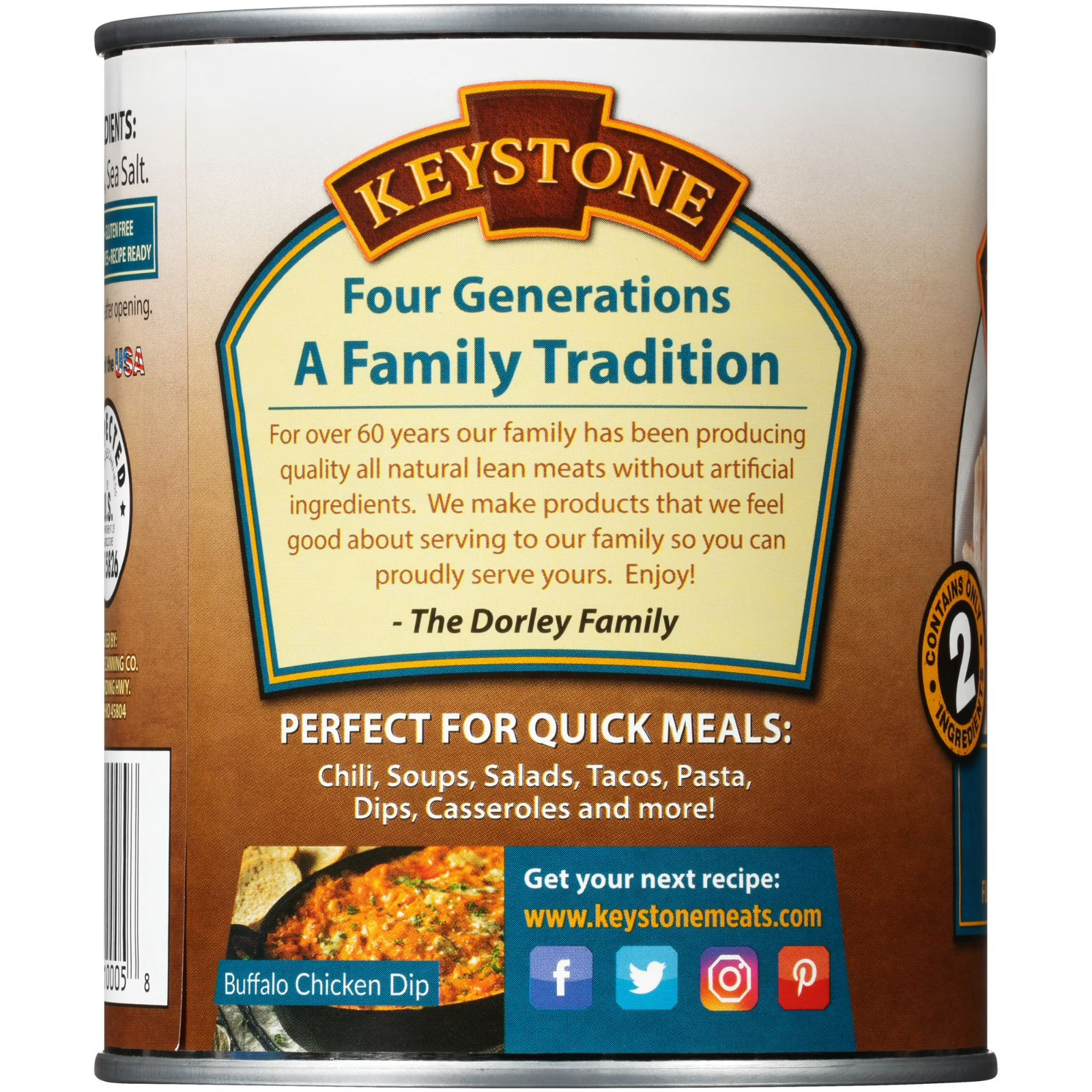 Keystone All Natural Chicken Canned -28 oz ,Free Shipping