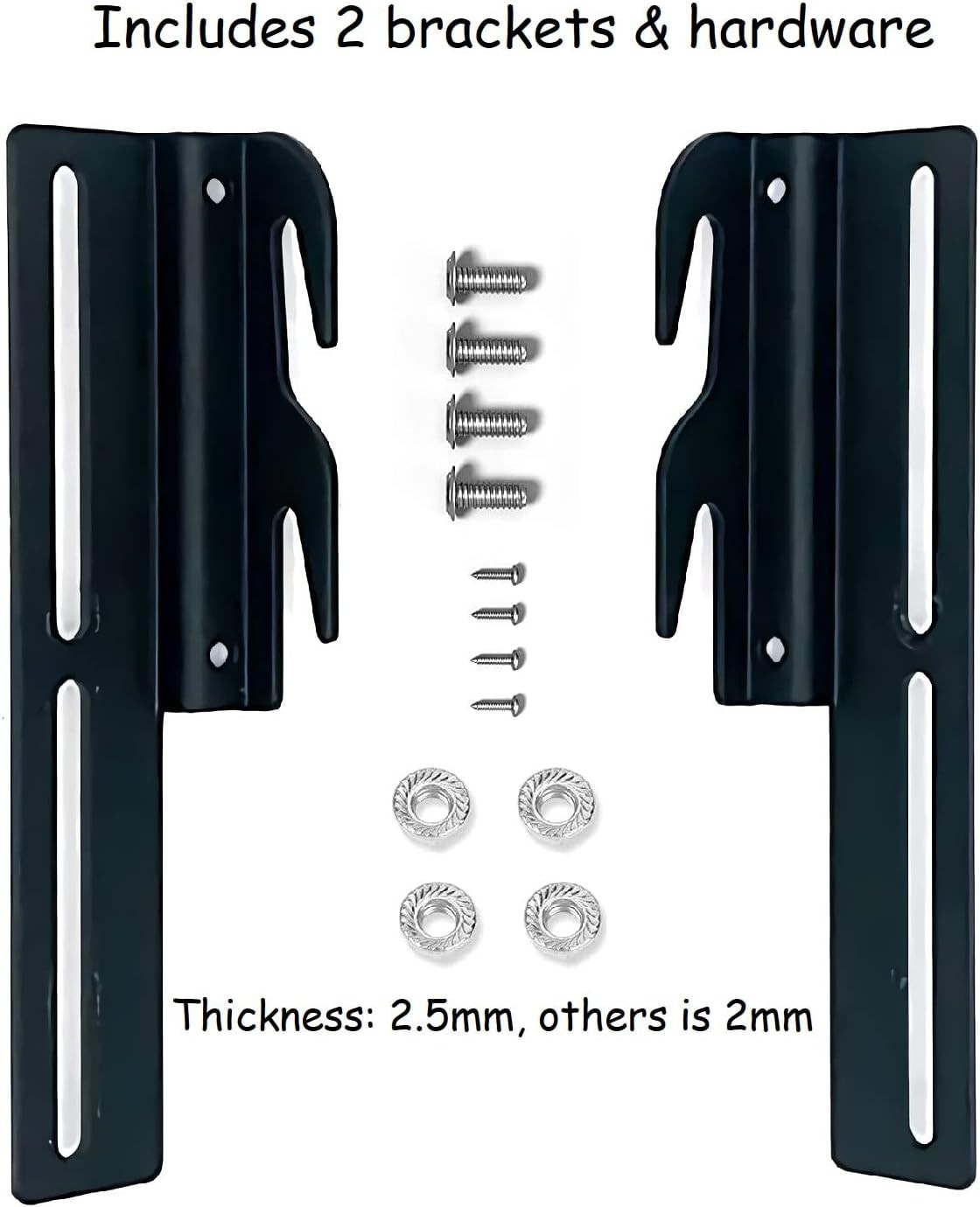2Pcs Bolt-On to Hook-On Bed Frame Conversion Brackets for Headboard or Footbo…