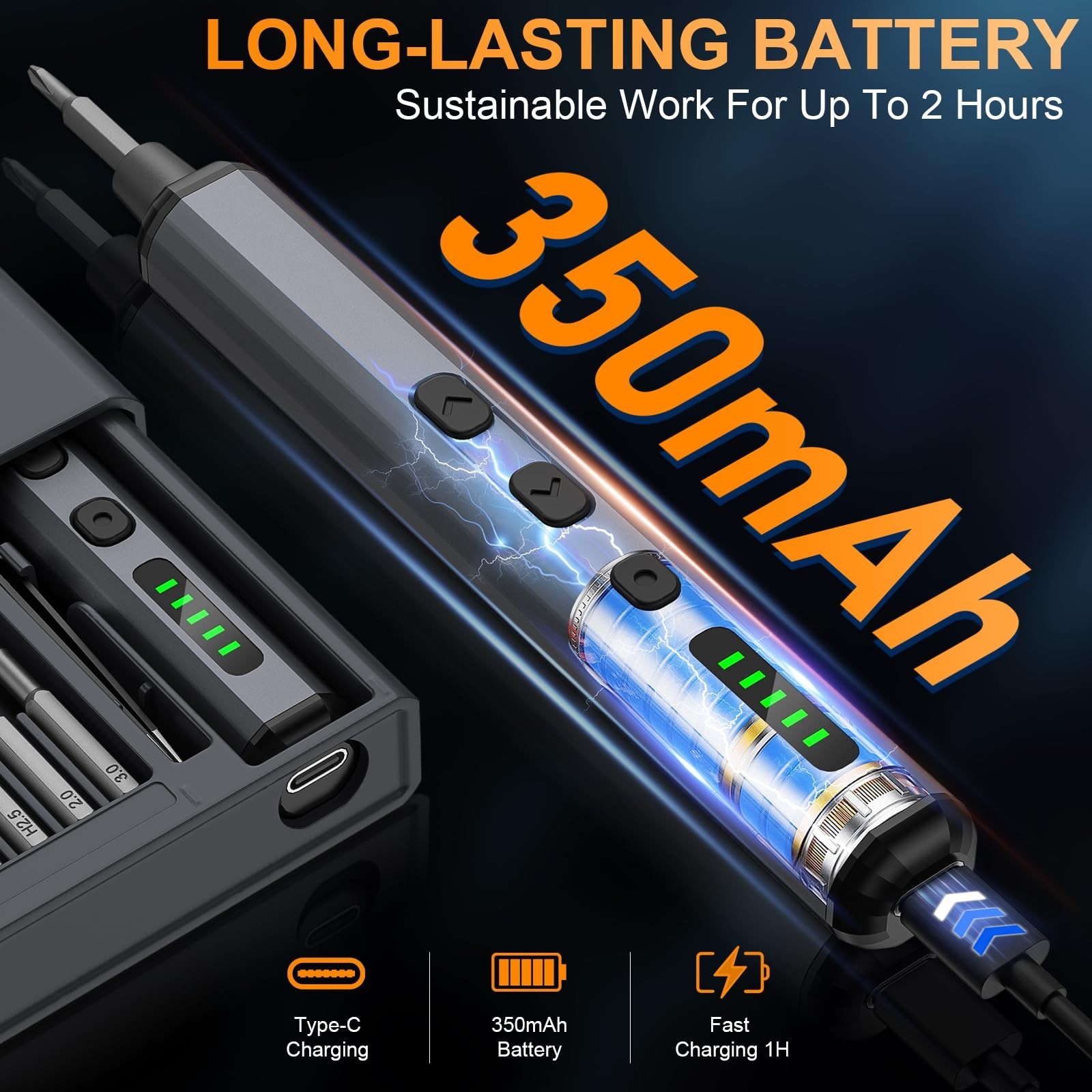Mini Electric Screwdriver Set – 3.7V Cordless Precision Tool, 72-in-1 Magnetic B