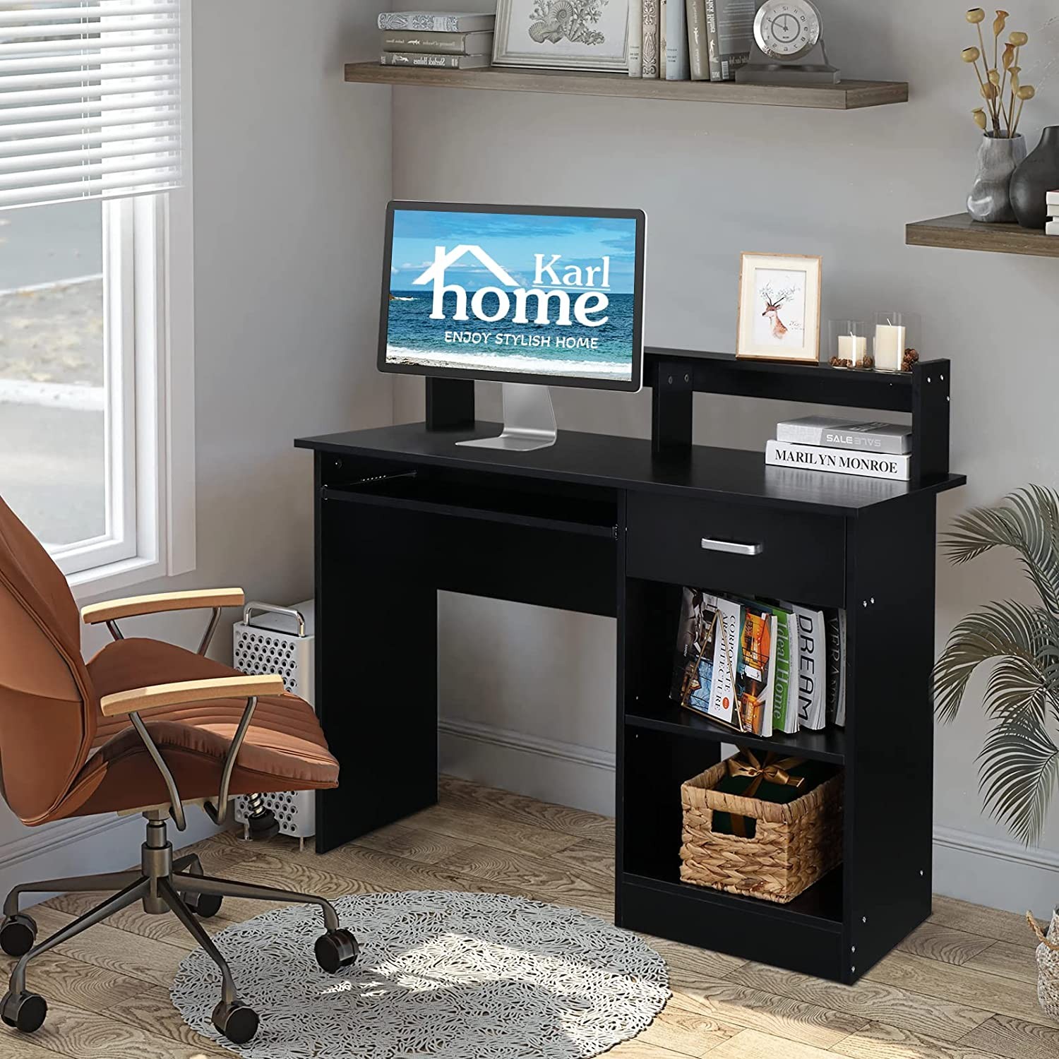 Computer Desk Writing Study Gaming Table Workstation Home Office with Drawer