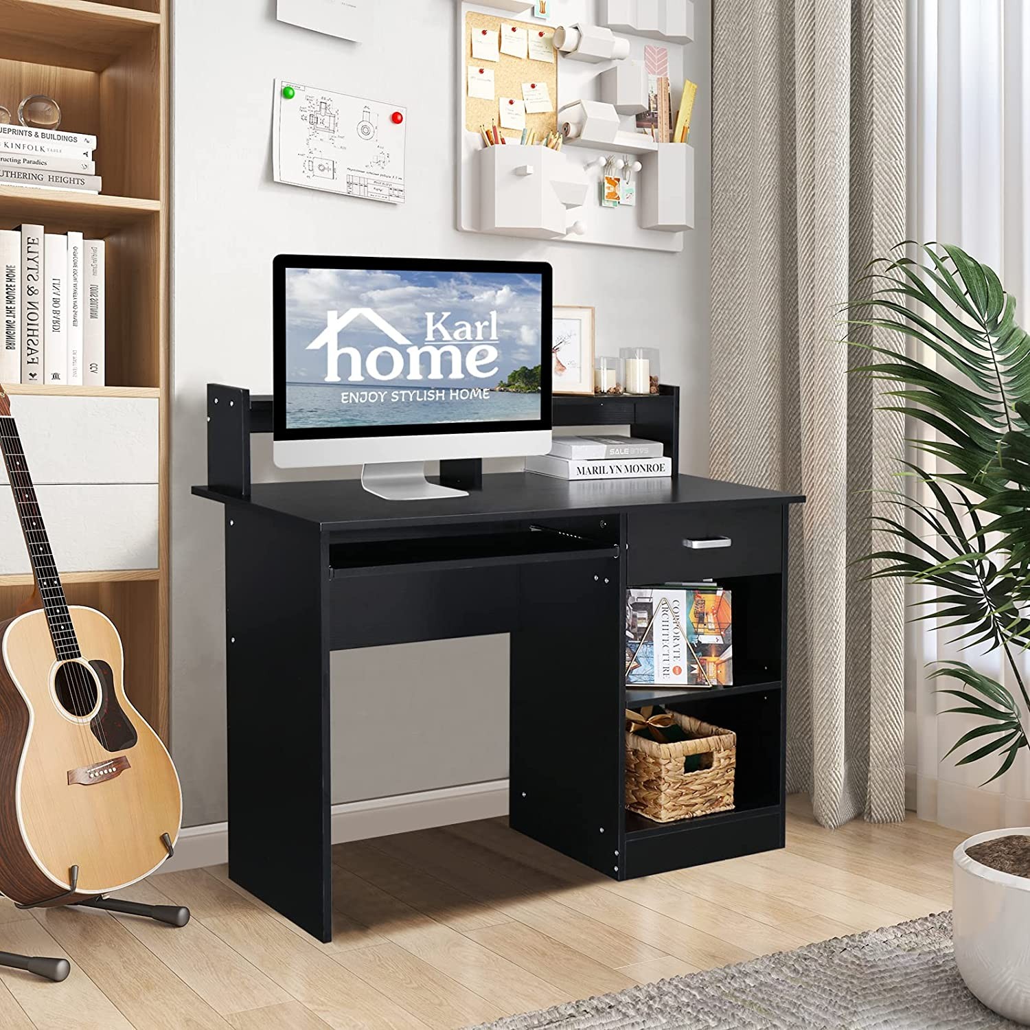 Computer Desk Writing Study Gaming Table Workstation Home Office with Drawer