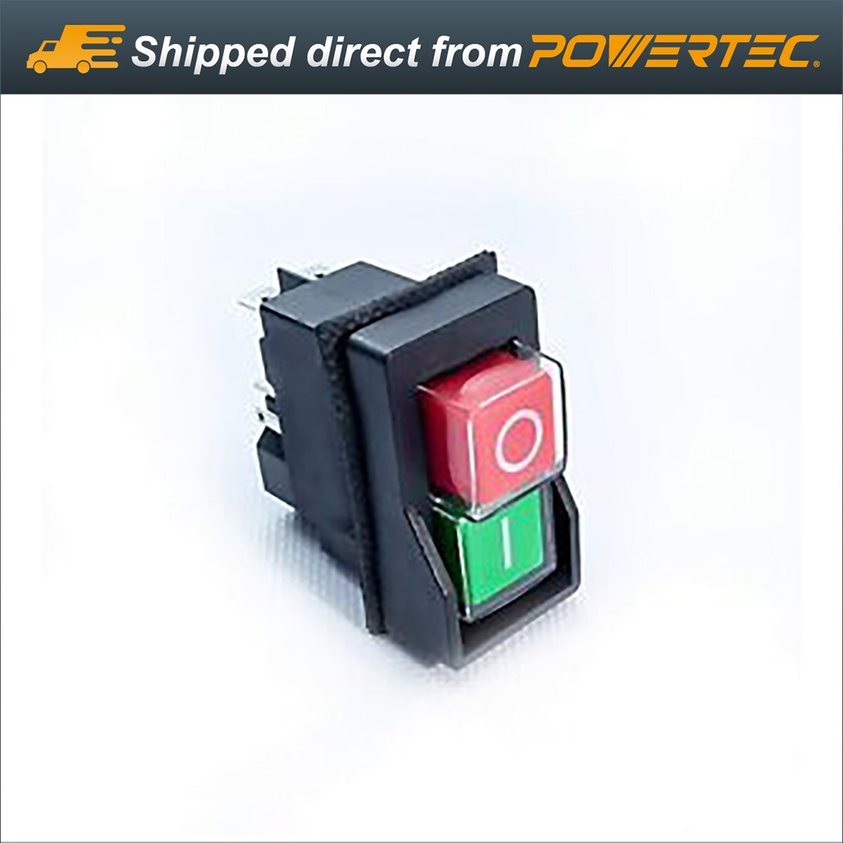POWERTEC 71355 Magnetic On-Off Switch 110V Color coded Push Button Switch