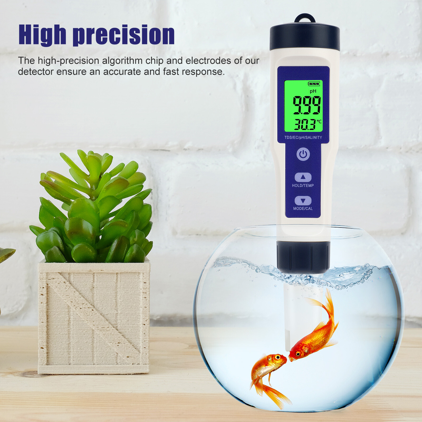 5 In 1 Digital Water Quality Meter Tester Tool PH/TDS/EC/Salinity/Temperature