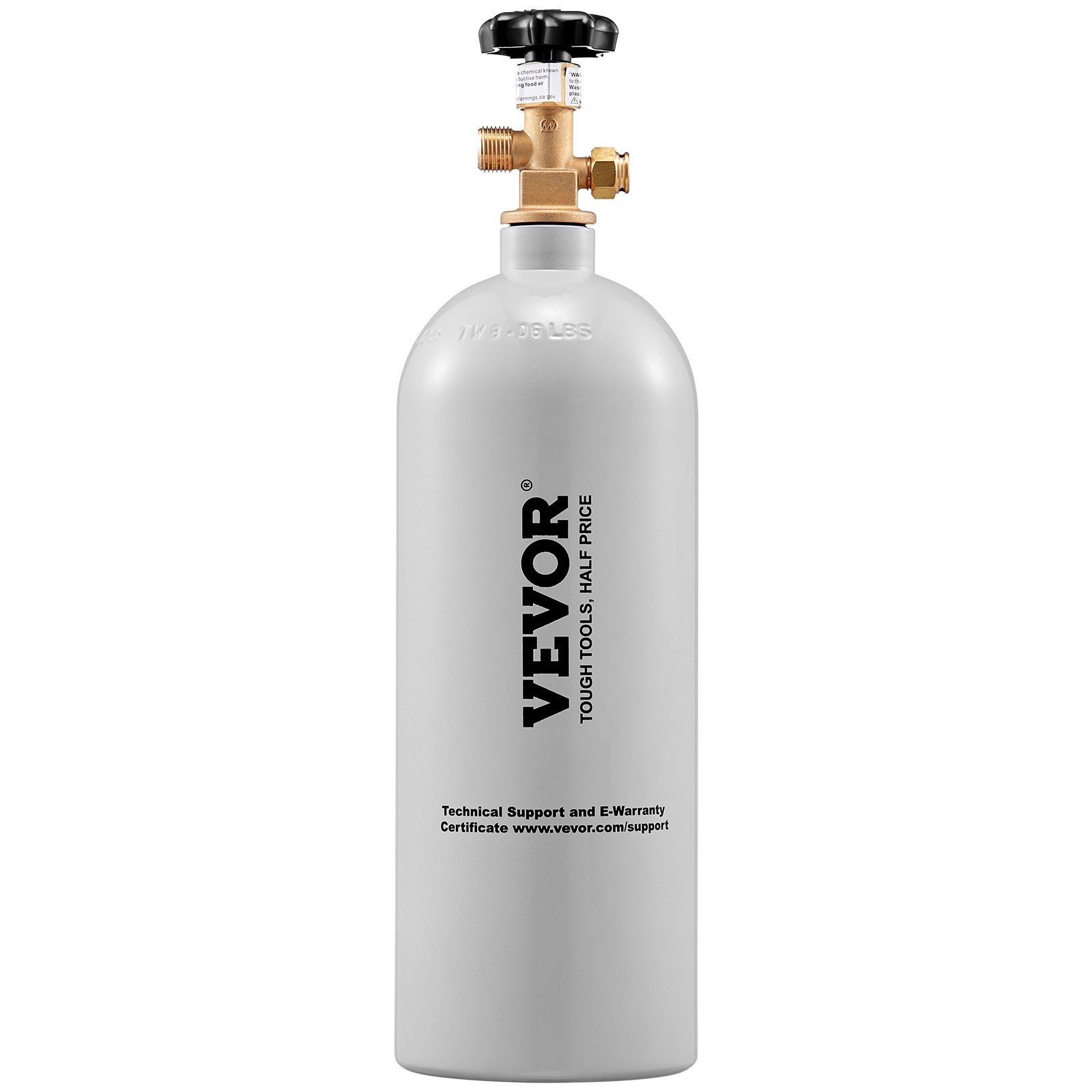 VEVOR 5 Lbs CO2 Tank Aluminum Gas Cylinder with CGA320 Valve For Draft Soda Beer