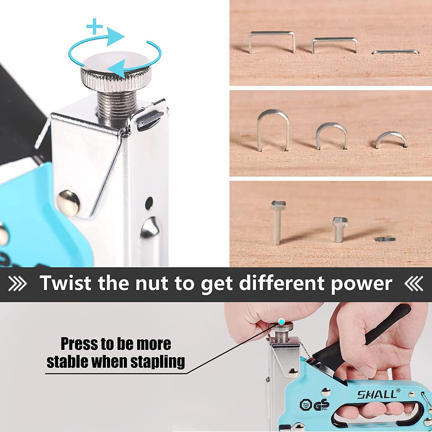 SHALL Heavy Duty 3 in 1 Hand Staple Gun Tacker with 3000 Staples US