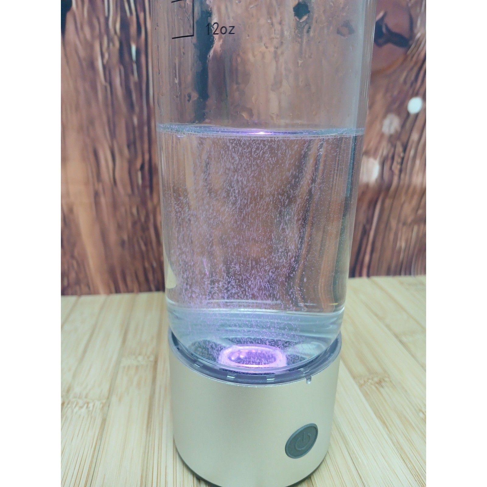 OEOP Hydrogen Water Bottle Generator 15oz Silver Portable Ionizer DZ2502 1100mAh
