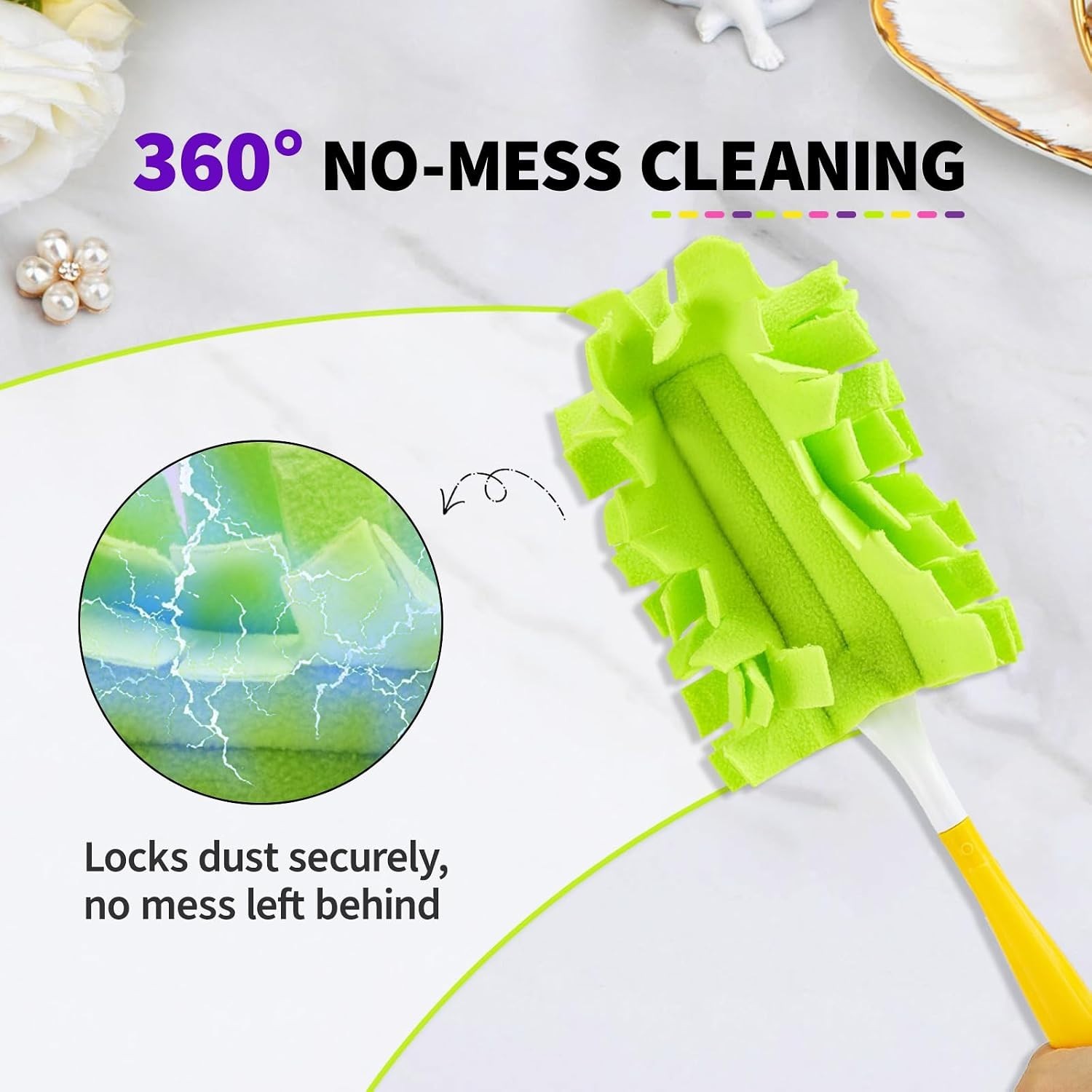 8pack Reusable Duster Pads Compatible with Swiffer Duster Refills, Washable
