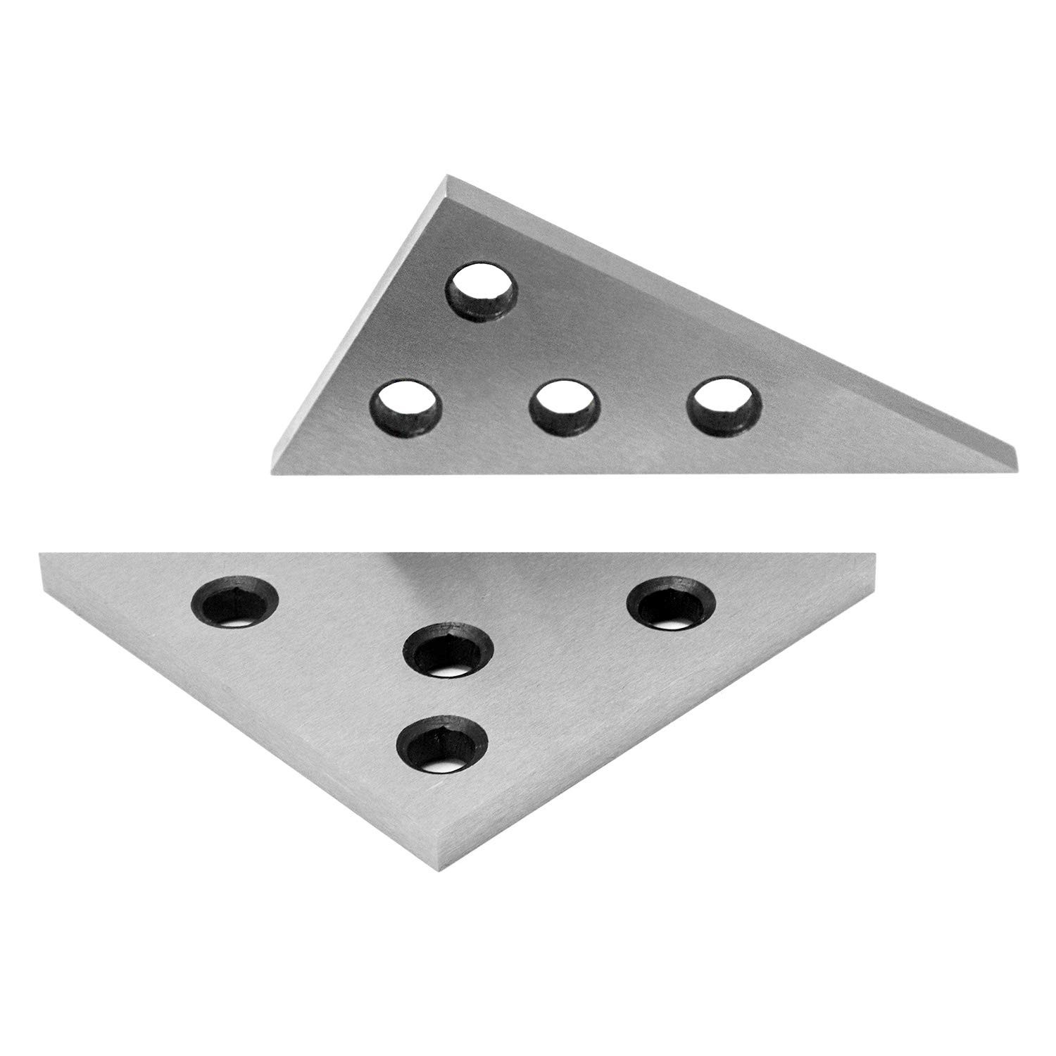 QWORK Solid Angle Plate Set, 2 Pcs Triangle Block, 30-60-90…