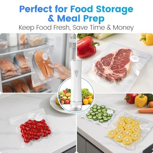 Preserve Compact Vacuum Sealer, Vacuum Sealer Machine + 30 Reusable Vacuum Bags